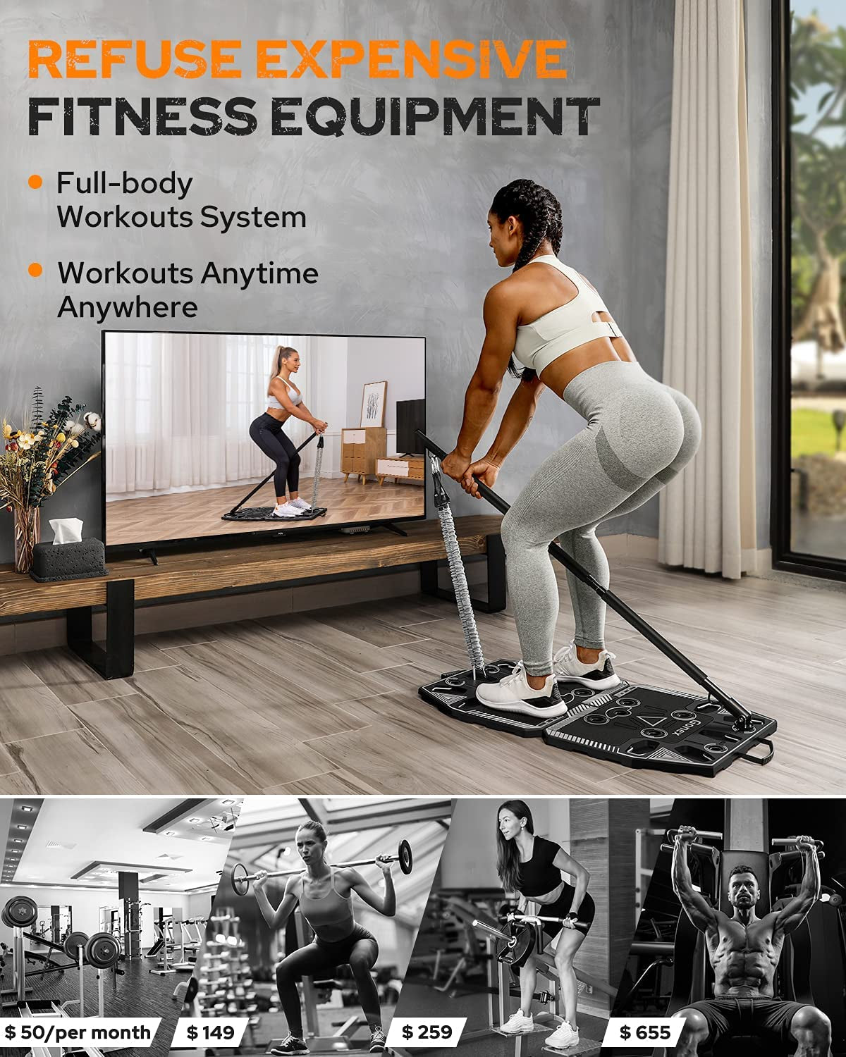 HomeFit Master™ Portable Home Gym System with 14 Accessories for Comprehensive Full-Body Workouts